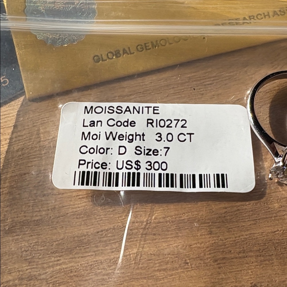 3.0 Karat Moissanite Ring Size 7 - Picture 5 of 7